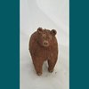 sculpture en grès brut, petit ours brun