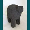 ours noir, modelage en grès brut